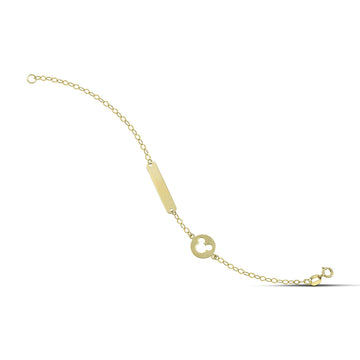 Χρυσό βραχιόλι ταυτότητα Κ14 NKJ2303.044